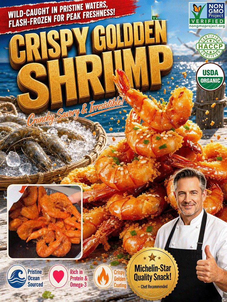 【Buy 1 Get 1 Free】🦐 Alaskan Crispy Shrimp | Wild Caught | Oil-Free | Low Calorie | Shell-Free Snacking 😋