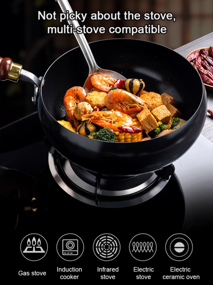 【Made in Japan】🍲28cm No-Coating Pure Iron Skillet - Won't Corrode or Damage for 100 Years, Buy Once, Use for a Lifetime❤️