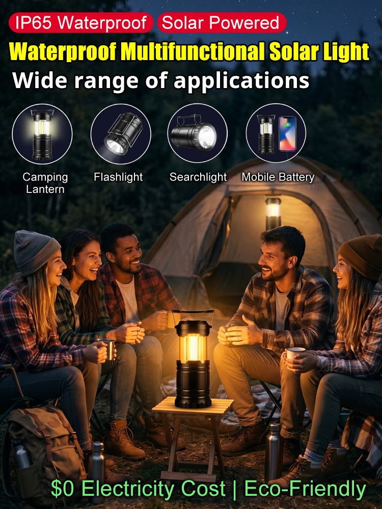 【Like daytime】UltraBright Solar Emergency Lantern | Phone Power Bank | Magnetic Base ☀️🏕️