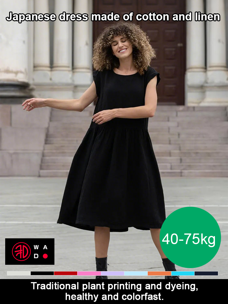 Sustainable Elegance: Antibacterial Linen-Cotton Dress with Japanese Craftsmanship 🌿✨