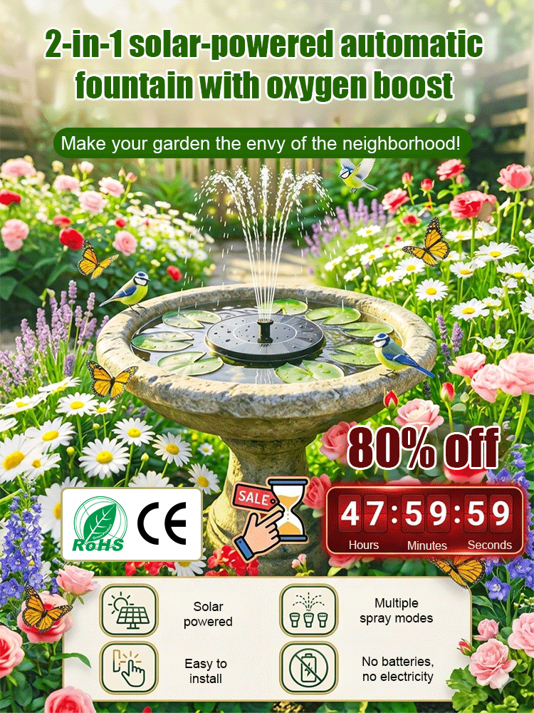 【Zero Electricity】Solar Powered Pond Fountain | Floating Water Aerator | Keeps Water Clean ☀️🐟