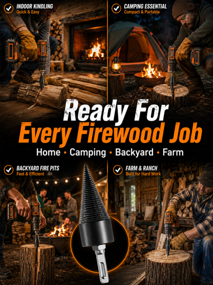 【Free shipping】🔥 Heavy Duty Wood Splitter | High Carbon Steel | 3s Easy Split | 10-Yr Warranty 🌲