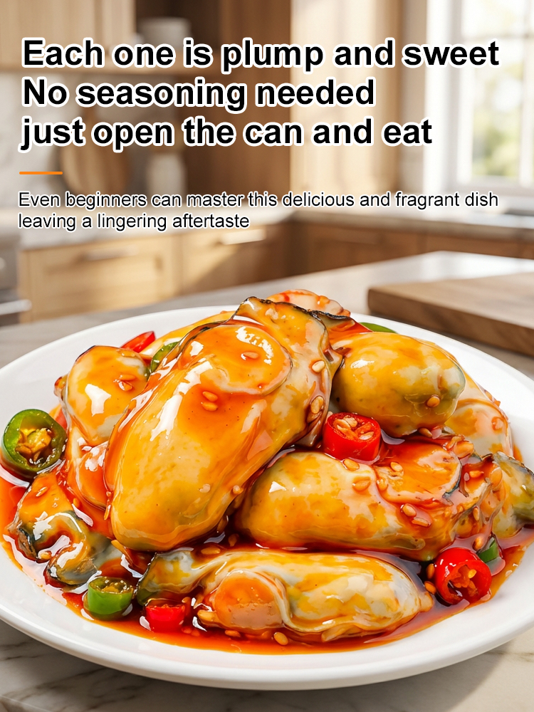 【Fresh and Juicy Fat Oysters】Wild Alaskan Glacial Oysters Spicy Garlic Flavor 🦪 IQF LockedFreshness | High Zinc Protein Energy Source 🌶️