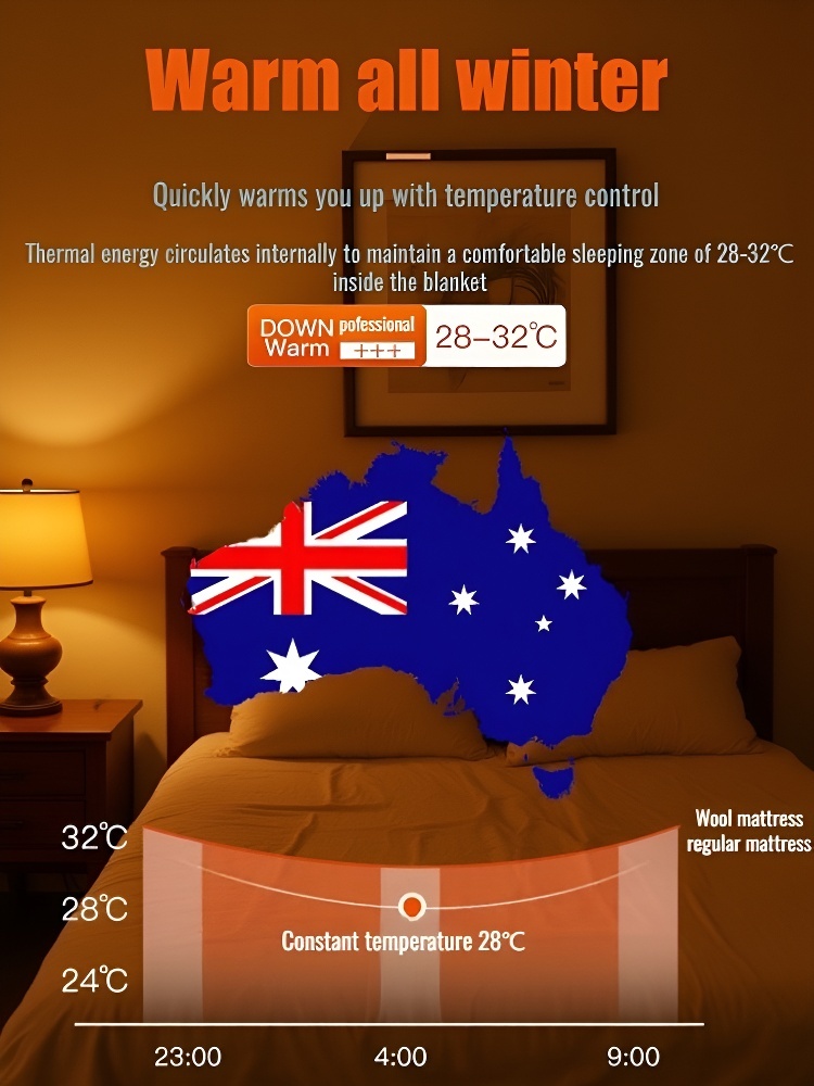 3-Second Rapid Heating Thick Wool Mattress 🌟 Experience the ultimate warmth and comfort brought by our 3-second rapid heating – an unprecedented sleep experience!
