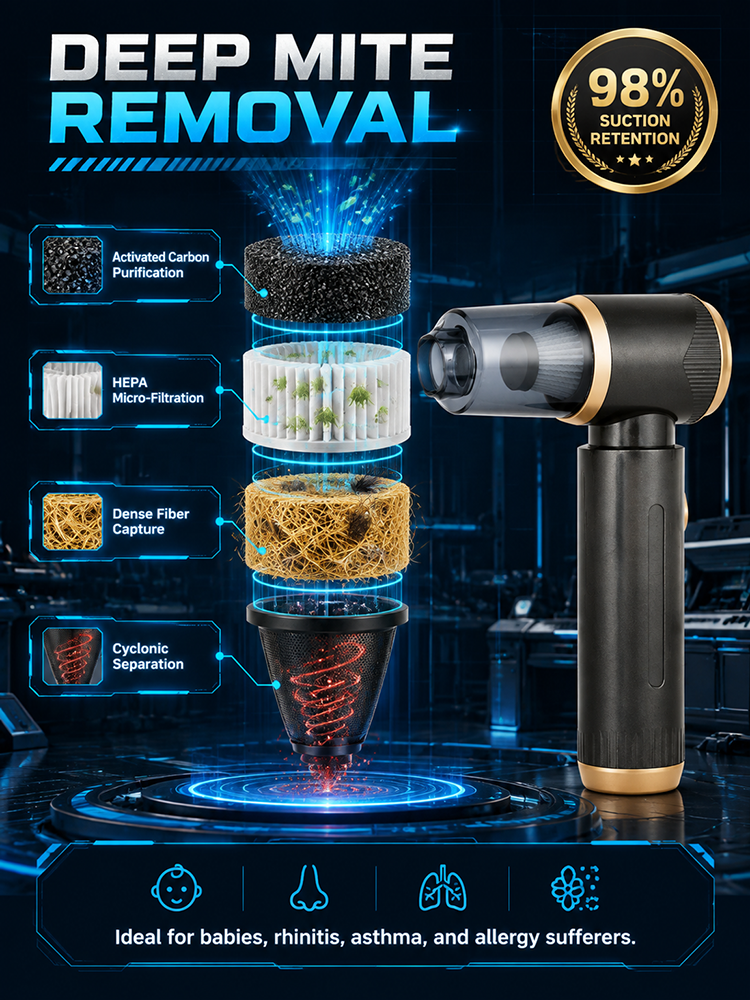 🌪️⚡ 32,000 Pa storm-force suction erases all dirt instantly!