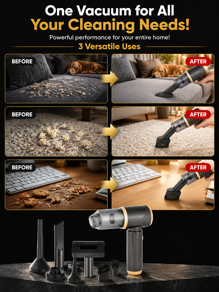 🌪️⚡ 32,000 Pa storm-force suction erases all dirt instantly!