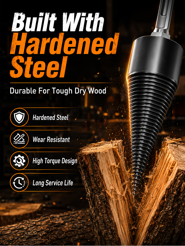 【Free shipping】🔥 Heavy Duty Wood Splitter | High Carbon Steel | 3s Easy Split | 10-Yr Warranty 🌲