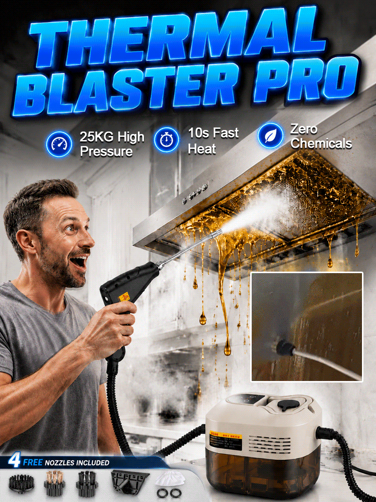 🔥 Powerful Steam Cleaner | Heats up in 30 seconds ⏱️ Deep cleaning | Comes with 6 professional nozzles | Save thousands of pounds 🧼