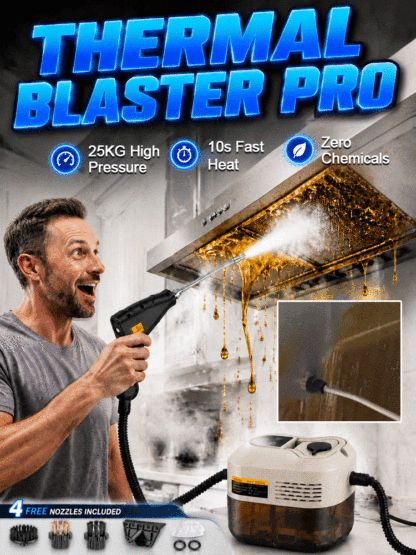🔥 Powerful Steam Cleaner | Heats up in 30 seconds ⏱️ Deep cleaning | Comes with 6 professional nozzles | Save thousands of pounds 🧼