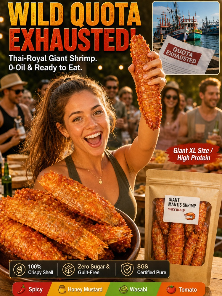 【 Shell-Free】🦐Crispy Giant Mantis Shrimp | Lobster-like Taste | FDA Certified | No Trans Fat 🤤