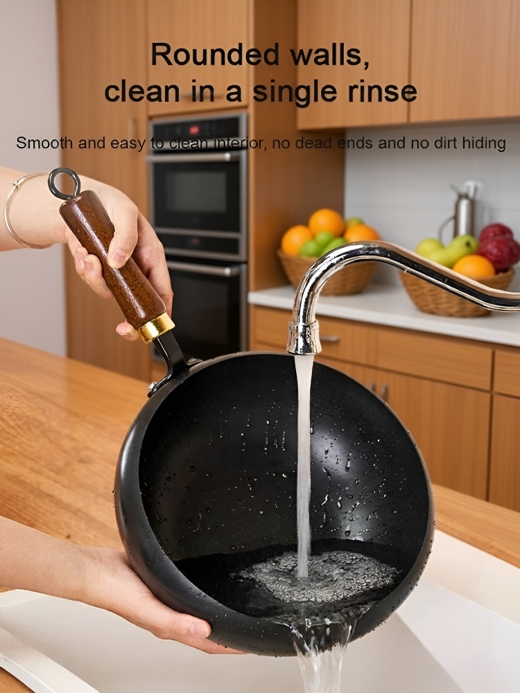 【Made in Japan】🍲28cm No-Coating Pure Iron Skillet - Won't Corrode or Damage for 100 Years, Buy Once, Use for a Lifetime❤️