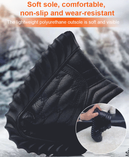 ❄️ Brave -30° weather with Tuscan Leather  100% Merino Wool 🐑. Feel like you're walking on clouds ☁️. Limited stock, 50% off! 
