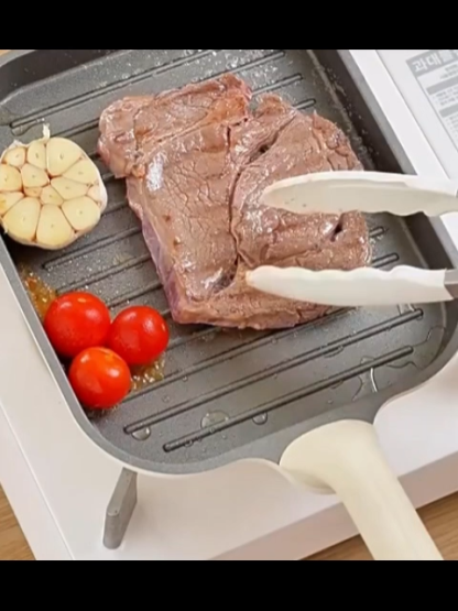 🍳 Flawless Cooking, Zero Sticking ✨ Our Striped Ceramic Glazed Induction Nonstick Pan