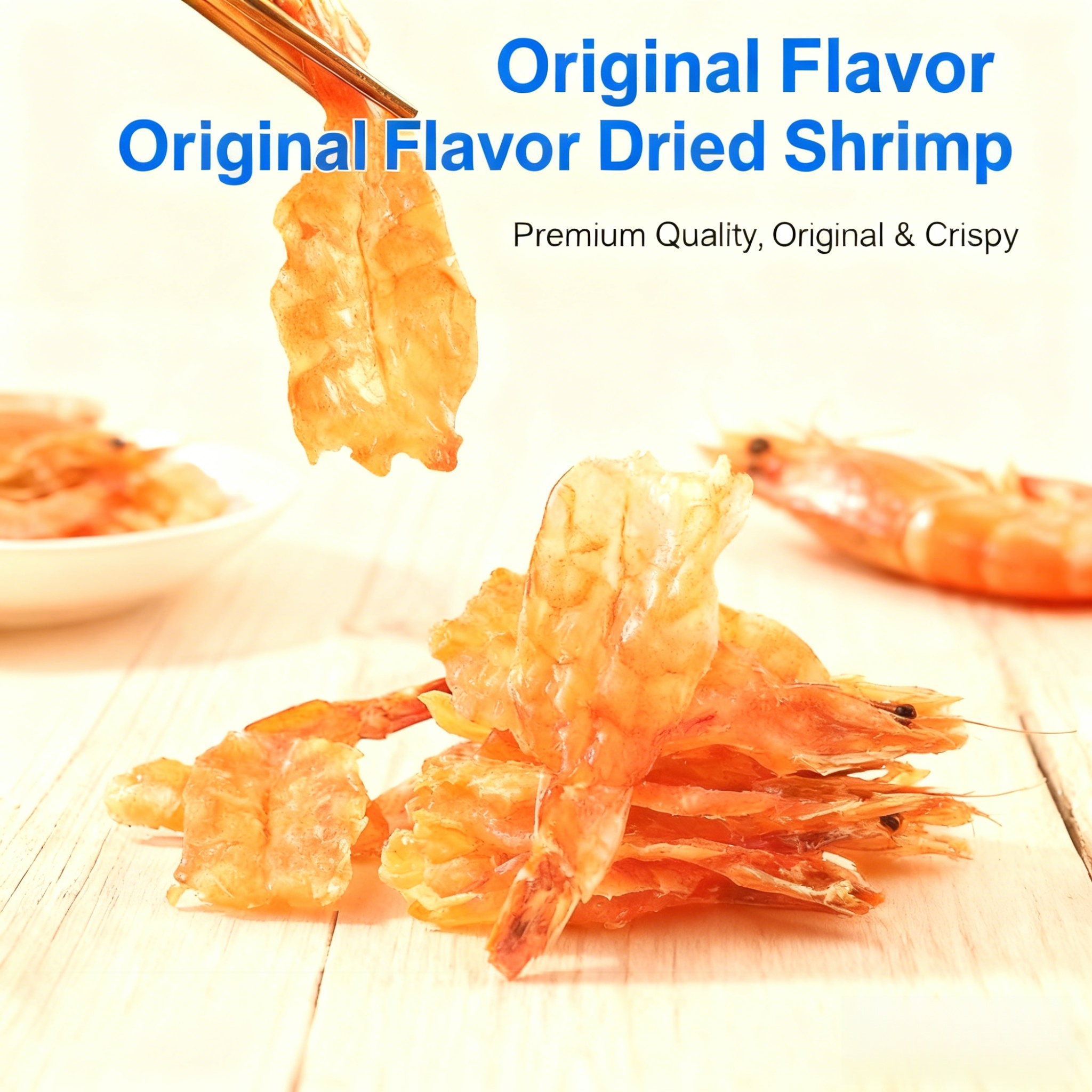 🦐 The Ultimate Crispy Snack! ✨ Wild-Caught, 0-Oil, High-Protein Shrimp. Your healthy addiction! 😋Sea-Caught Butterflied Phoenix Tail Dried Shrimp