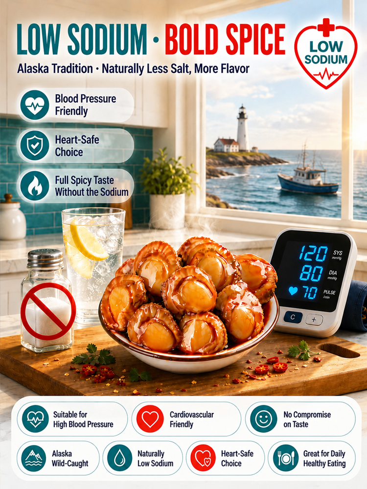 【Free shipping】🌶️ Wild Alaska Ready to Eat Wild Scallops | High Protein Keto Snack | Buy 2 Get 2 Free 🐚