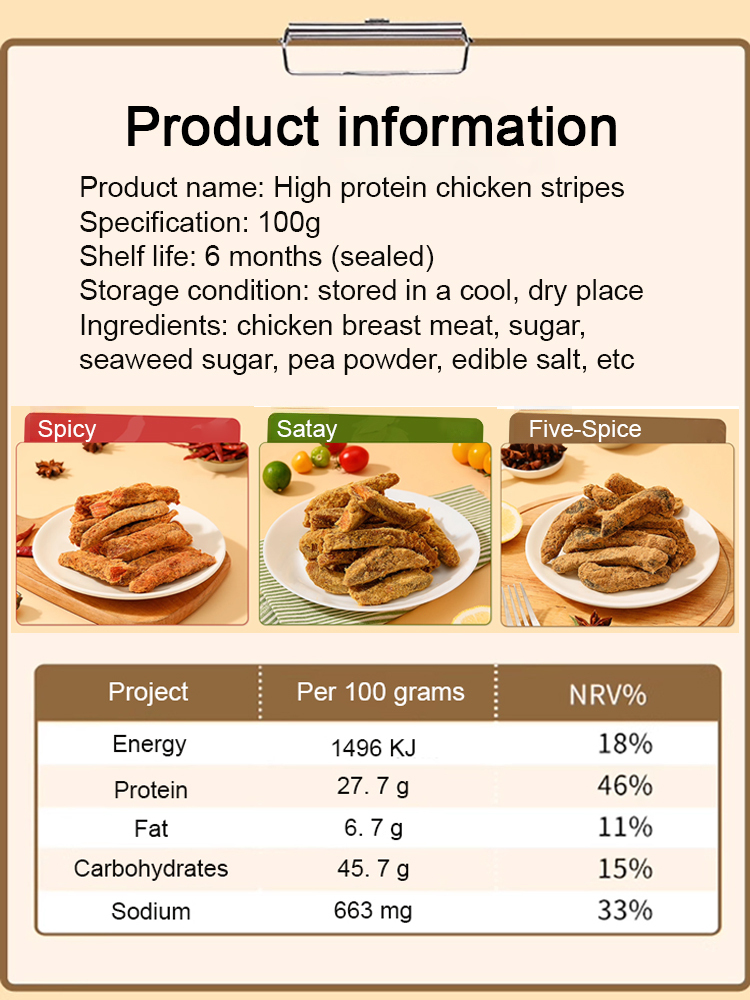 Low-Fat High-Protein Sliced Chicken Jerky