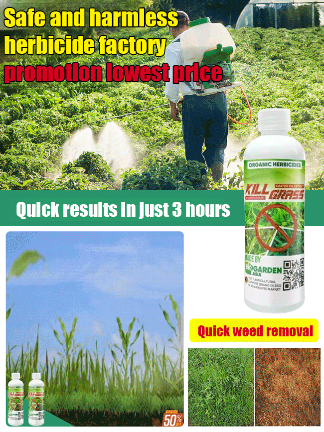 Year-Round Worry-Free Herbicide 🌿 Blue Angel Certified, Penetrates in 10 Minutes ⏱️, One Application for a Year of Weed Control 🚫🌾. Limited to 80 Bottles! 🛒✨