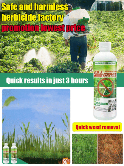 Year-Round Worry-Free Herbicide 🌿 Blue Angel Certified, Penetrates in 10 Minutes ⏱️, One Application for a Year of Weed Control 🚫🌾. Limited to 80 Bottles! 🛒✨
