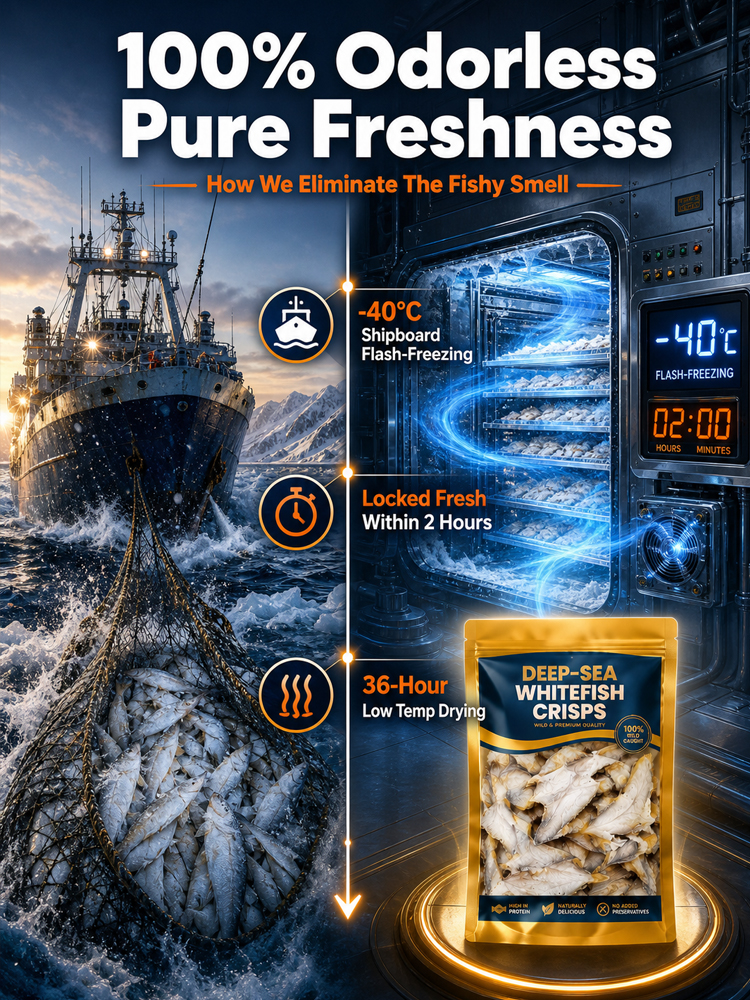 【Today's Special Offer:Buy 6 Get 3 Free】🌊Crispy Deep-Sea Fish Jerky | High Protein | Low Calorie 💪 FDA Certified Crisp Bite