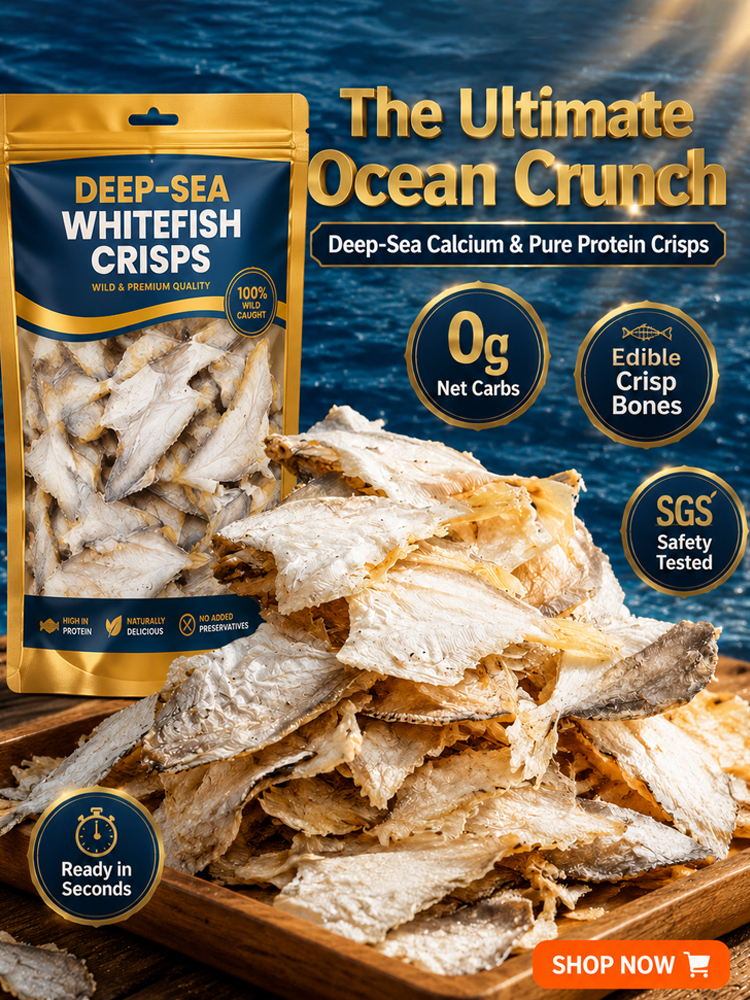 【Today's Special Offer:Buy 6 Get 3 Free】🌊Crispy Deep-Sea Fish Jerky | High Protein | Low Calorie 💪 FDA Certified Crisp Bite