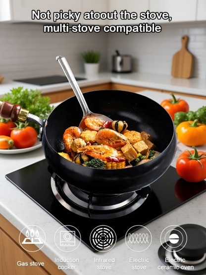 [Uncoated healthy pot] 🍳 The Forever Pan is Here!🔥Century-Grade Hand-Forged Iron Wok  10,000 Hammer Strokes Craftsmanship🪶 feather-light And built to last a lifetime.