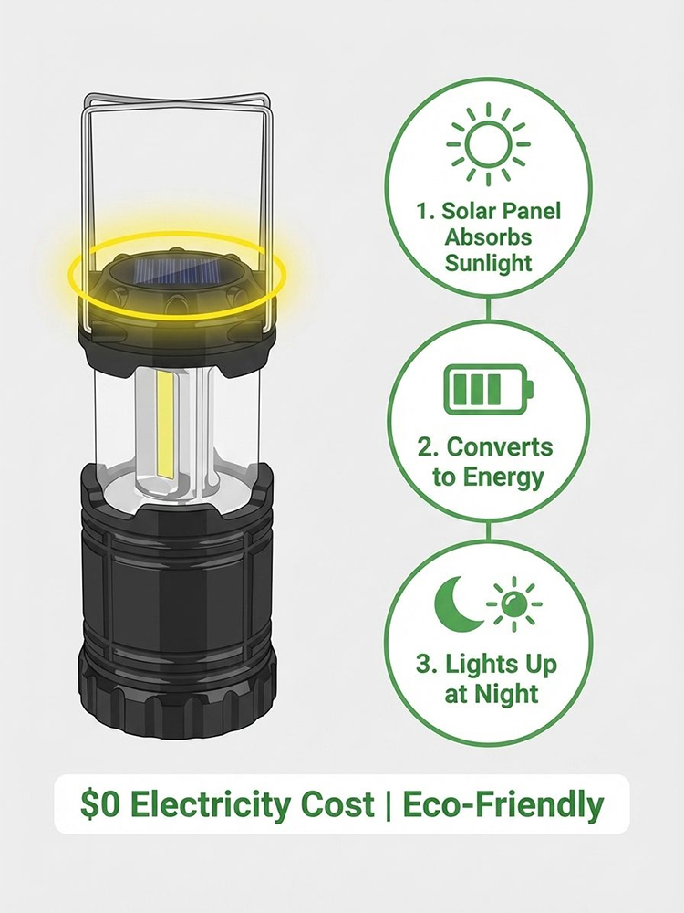 【Like daytime】UltraBright Solar Emergency Lantern | Phone Power Bank | Magnetic Base ☀️🏕️