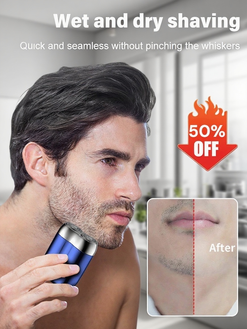 🪒Mini Pro Magnetic Shaver | 7000 RPM High-Speed Motor | Pocket-Size Metal Precision ✨