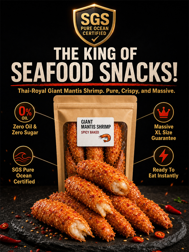 【 Shell-Free】🦐Crispy Giant Mantis Shrimp | Lobster-like Taste | FDA Certified | No Trans Fat 🤤