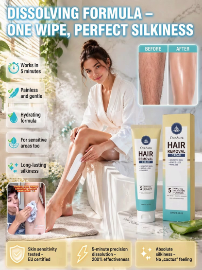 ✨ Gentle hair removal cream | Visible results in 4 minutes | Painless experience | Delicate fragrance scent | No razor burns ✨