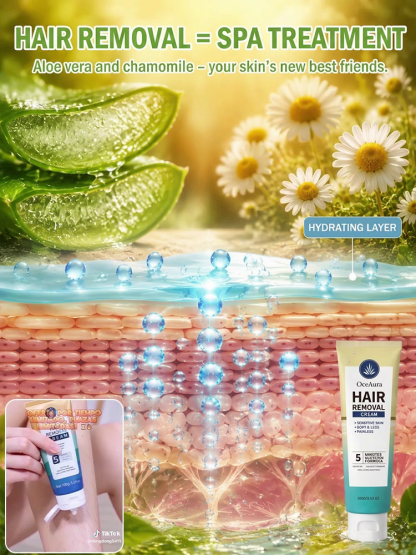 ✨ Gentle hair removal cream | Visible results in 4 minutes | Painless experience | Delicate fragrance scent | No razor burns ✨