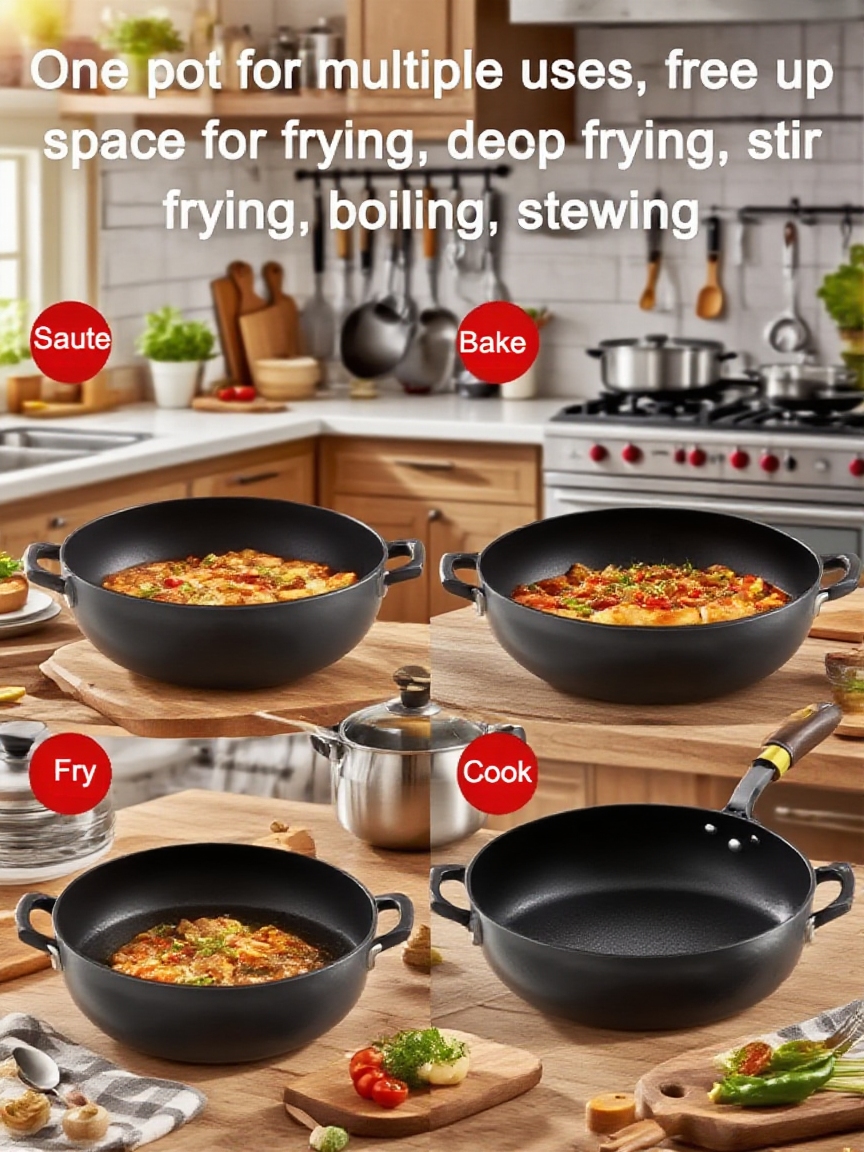 🍳 Discover the Hand-made Hammered Pot: Non-toxic, Lightweight and Durable🔥