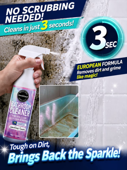 【 50% Off Today 】🛁 All-in-One Bathroom Cleaner Spray | 3-Second Action | Dissolves Limescale and Mold | No Scrubbing Needed | Eco-Friendly Safe Formula ✨