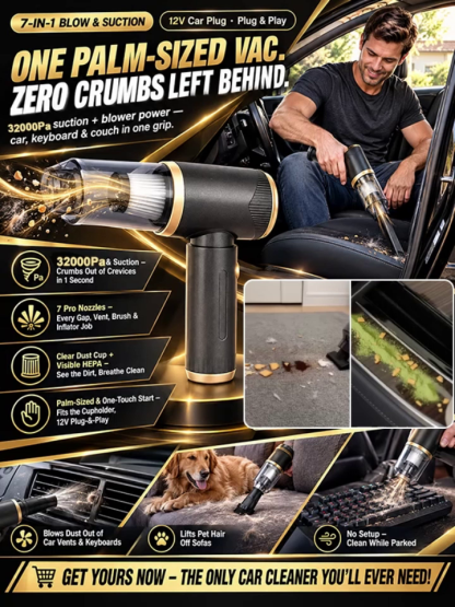 🌪️⚡ 32,000 Pa storm-force suction erases all dirt instantly!