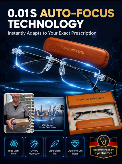 ✨0.01s Auto-Focus Progressive Glasses +1.00~+7.00D Stepless for Reading & Driving✨