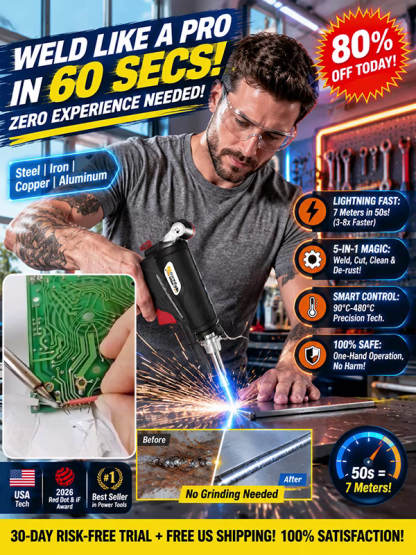 ⚡ Handheld Laser Welding Gun | Cut Steel in 3s | Plug-and-Play 110V | Military Grade Precision 🛠️