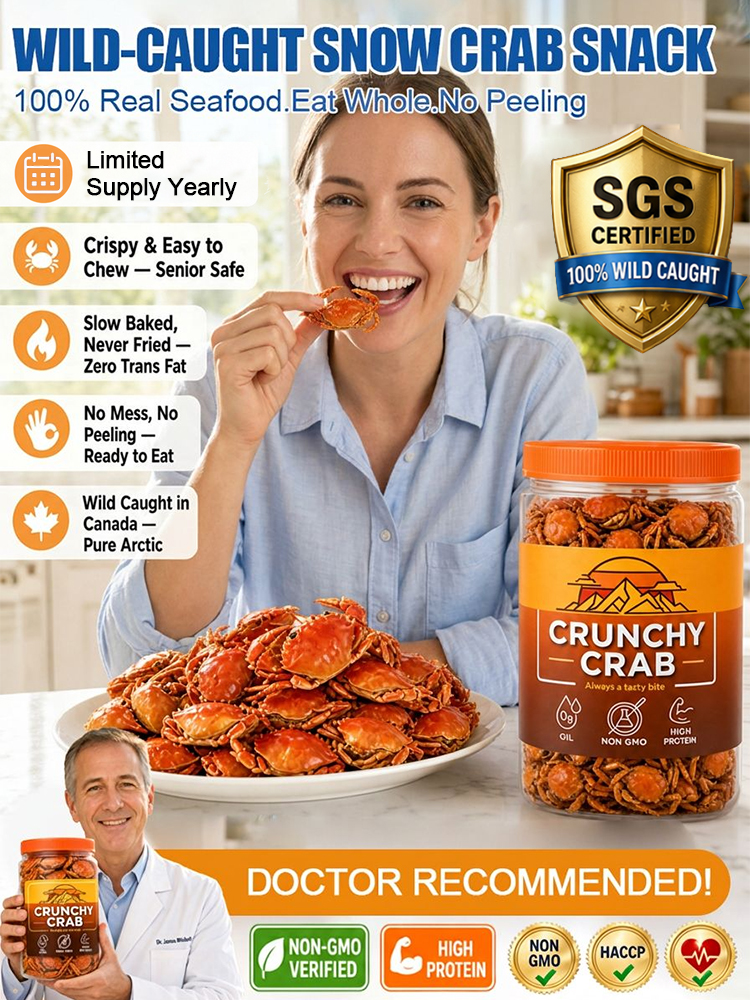 【200 crabs/bag】 Low-fat, crispy, ready-to-eat crab meat snacks 🦀🔥