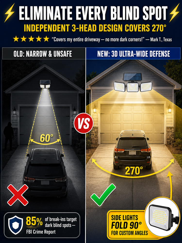 【No electricity required】💡 Solar Motion Sensor Light | 100% Solar Powered  | Super Bright Wide Angle 💡