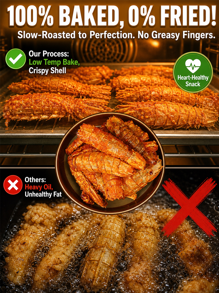 【 Shell-Free】🦐Crispy Giant Mantis Shrimp | Lobster-like Taste | FDA Certified | No Trans Fat 🤤