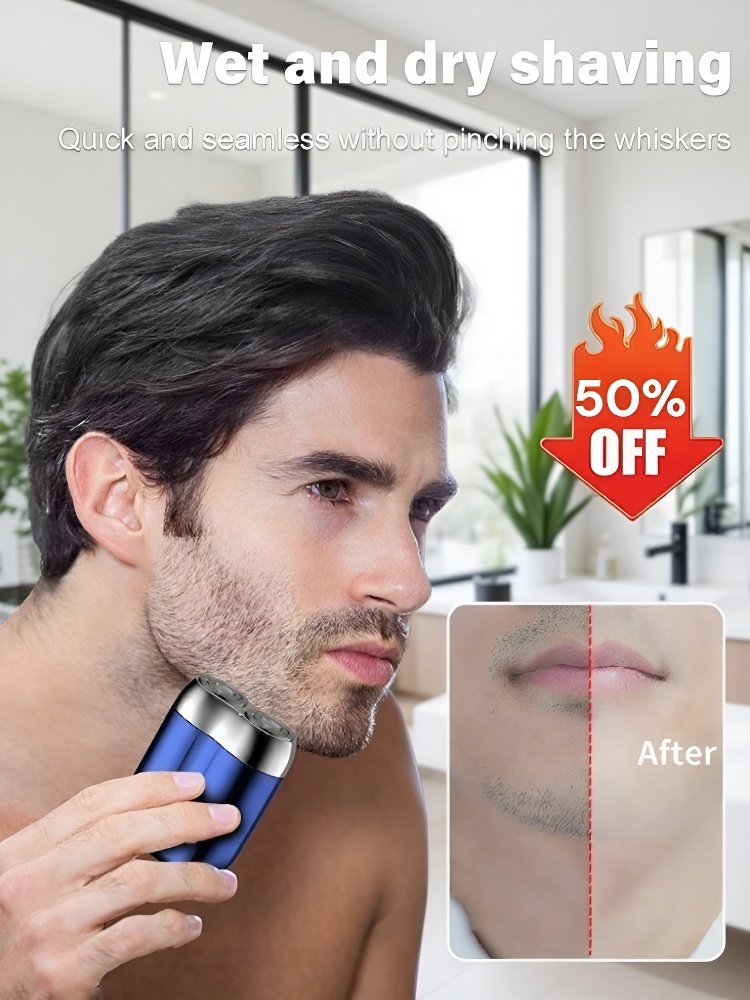 💎 Diamond Blades, Pocket Power. ⚡ Charge 1 Hr, Shave for 2 Months!