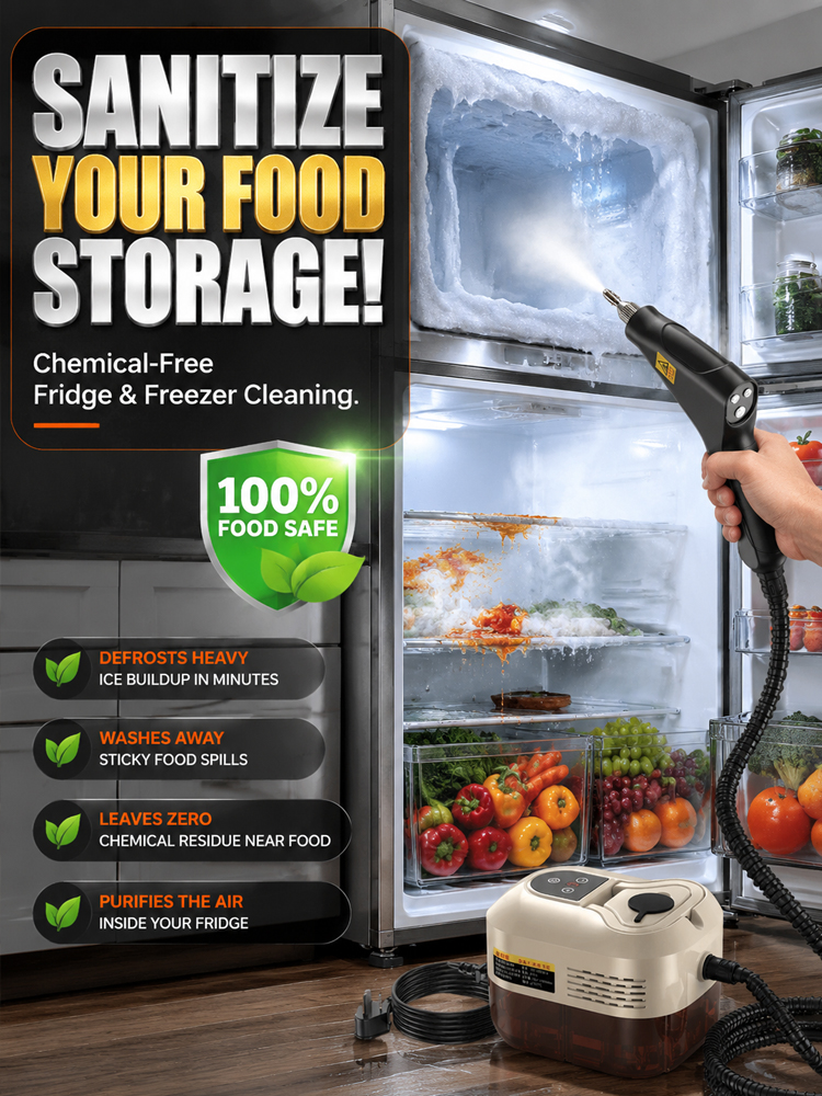 🔥 Powerful Steam Cleaner | Heats up in 30 seconds ⏱️ Deep cleaning | Comes with 6 professional nozzles | Save thousands of pounds 🧼