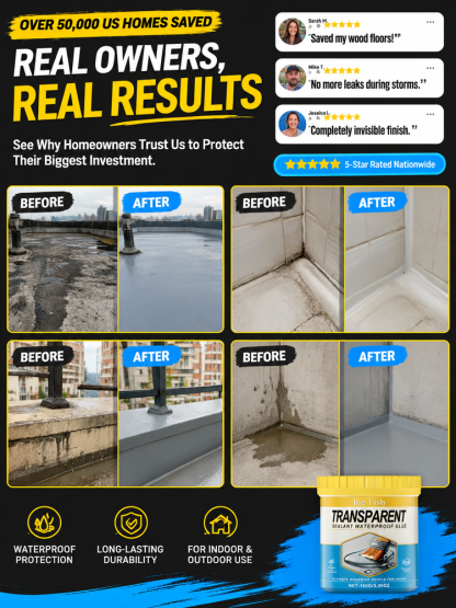【Dries in 2 hours】💧 Fix Water Leaks in 10s |  Stop Basement Leaks | Save $3000 Repair Costs | Transparent & Durable | DIY Friendly 🛡️