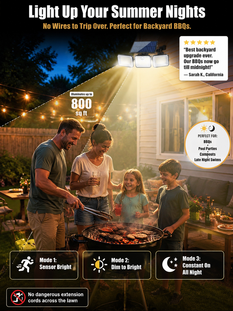 【No electricity required】💡 Solar Motion Sensor Light | 100% Solar Powered  | Super Bright Wide Angle 💡