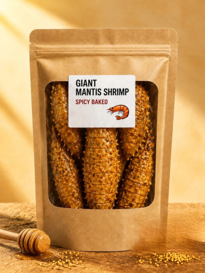 【 Shell-Free】🦐Crispy Giant Mantis Shrimp | Lobster-like Taste | FDA Certified | No Trans Fat 🤤