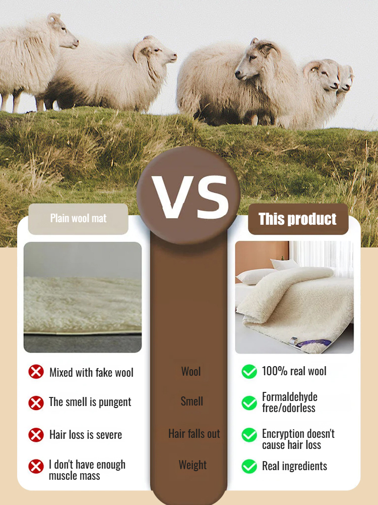 3-Second Rapid Heating Thick Wool Mattress 🌟 Experience the ultimate warmth and comfort brought by our 3-second rapid heating – an unprecedented sleep experience!