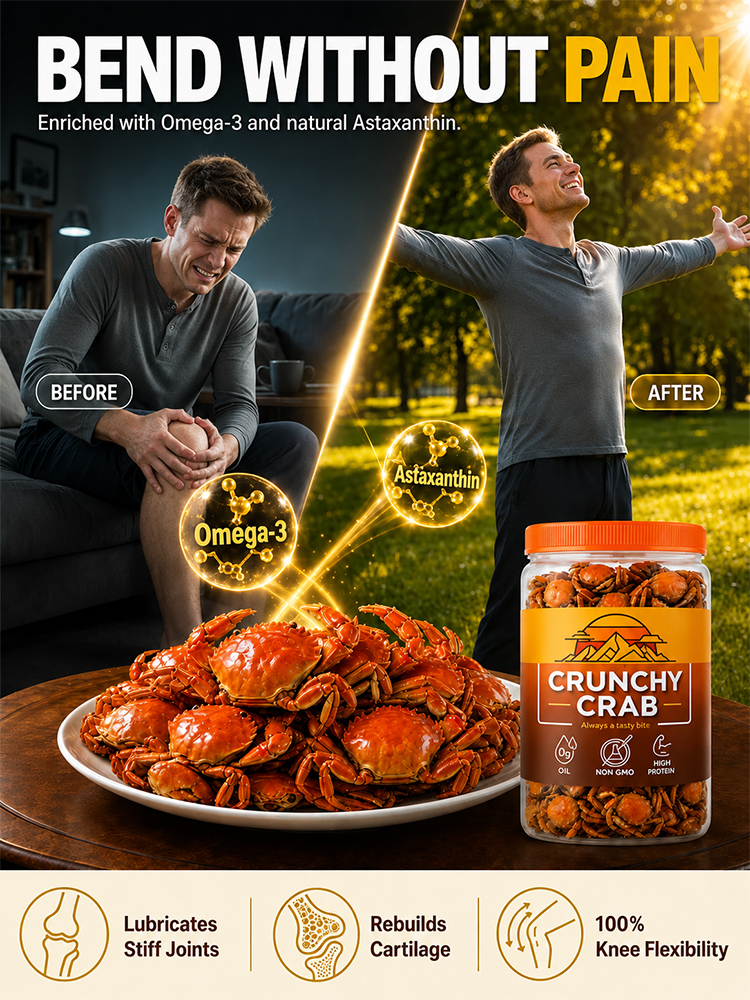 【200 crabs/bag】 Low-fat, crispy, ready-to-eat crab meat snacks 🦀🔥