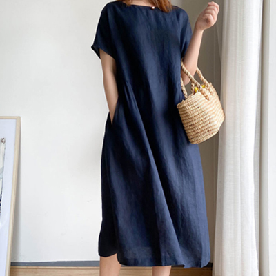 Sustainable Elegance: Antibacterial Linen-Cotton Dress with Japanese Craftsmanship 🌿✨