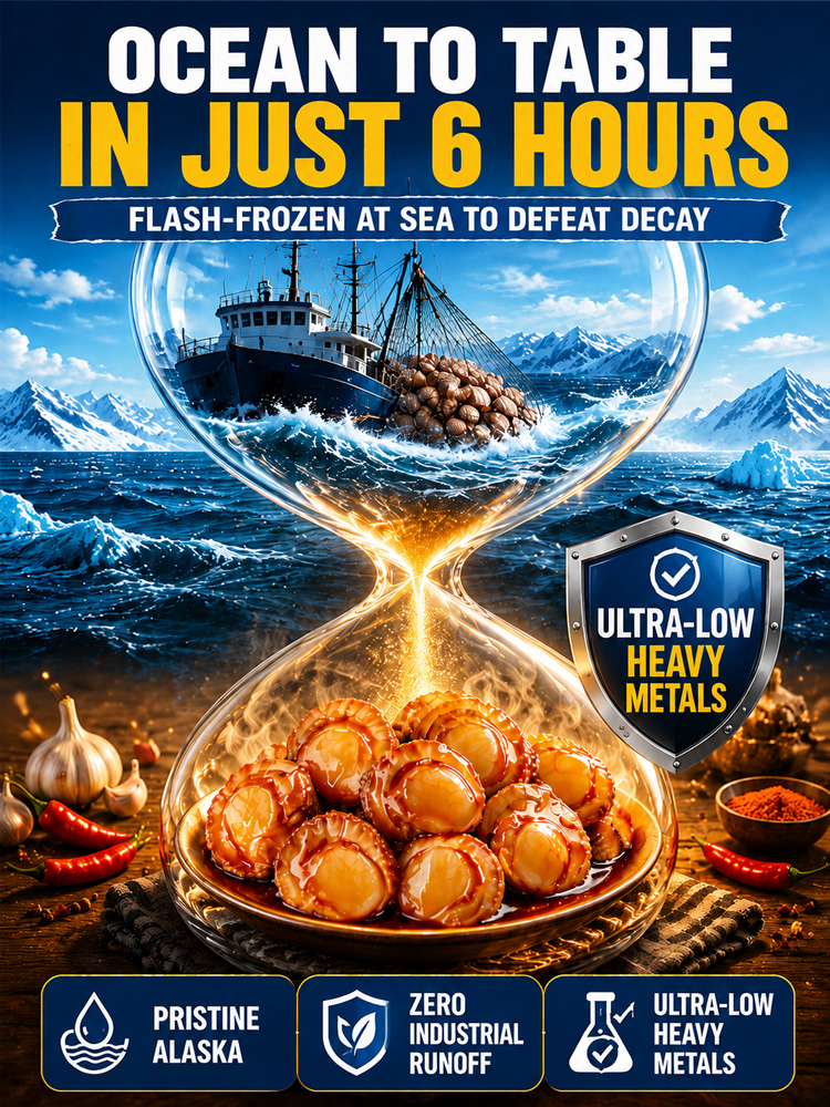 【Free shipping】🌶️ Wild Alaska Ready to Eat Wild Scallops | High Protein Keto Snack | Buy 2 Get 2 Free 🐚