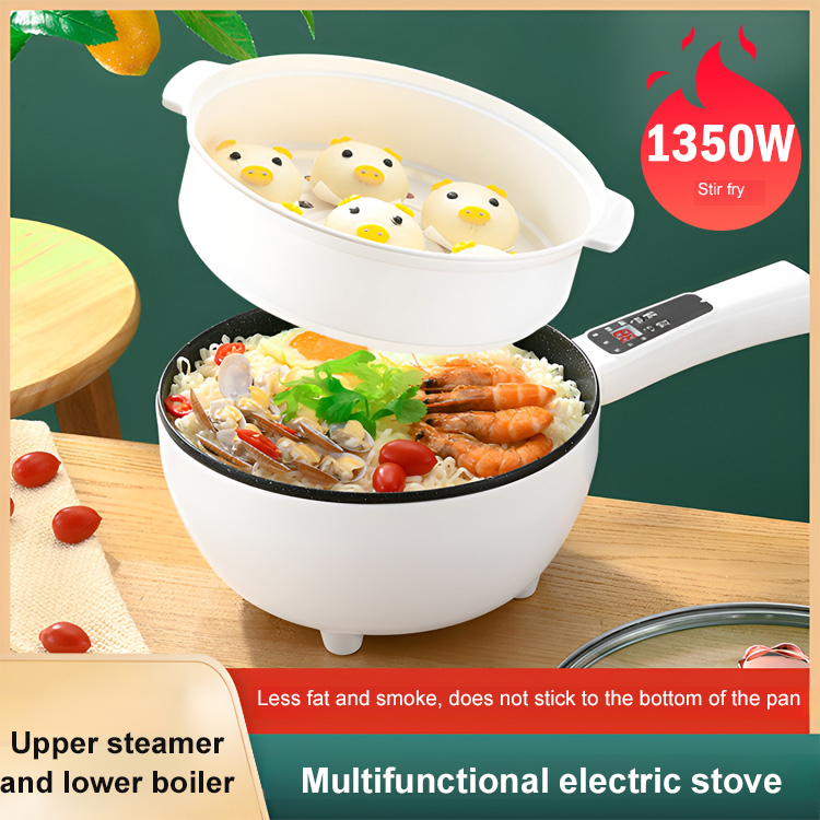 🍳Ultimate multi-functional smart frying pan⚡Faster frying, steaming, and stewing! PFOA-free, easy to clean ✨