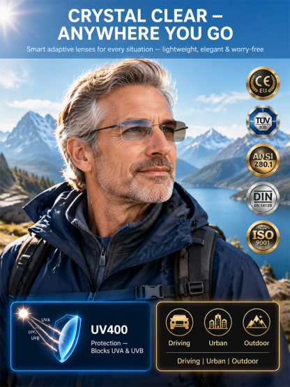 ✨0.01s Auto-Focus Progressive Glasses +1.00~+7.00D Stepless for Reading & Driving✨