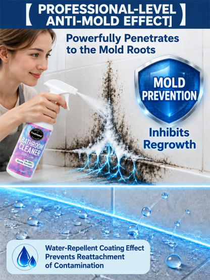 【 50% Off Today 】🛁 All-in-One Bathroom Cleaner Spray | 3-Second Action | Dissolves Limescale and Mold | No Scrubbing Needed | Eco-Friendly Safe Formula ✨